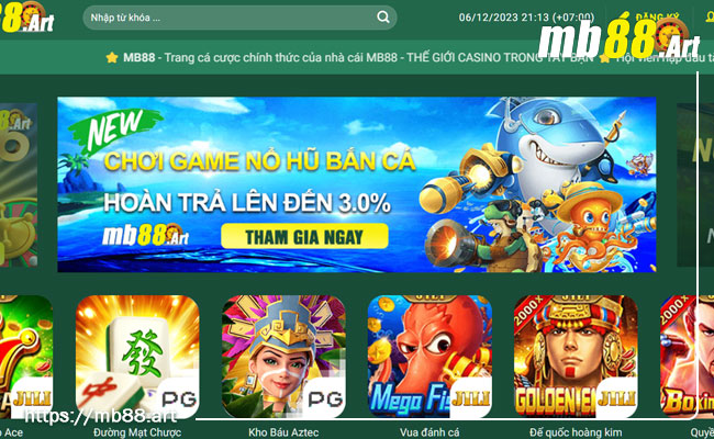 mb88 la nha cai chinh thuc co tro cho game no hu